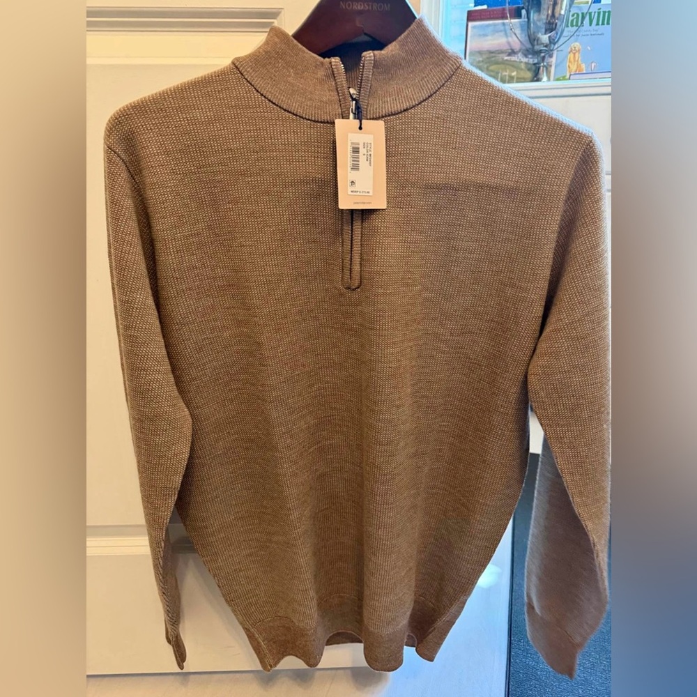 Men's Peter Millar Birdseye Quarter zip